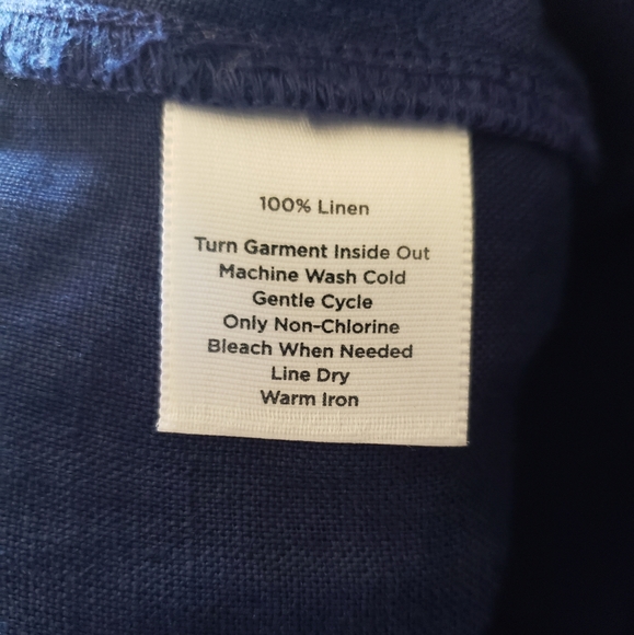 EUC Talbots Pure Irish Linen Button Down Shirt 14W - Picture 7 of 7